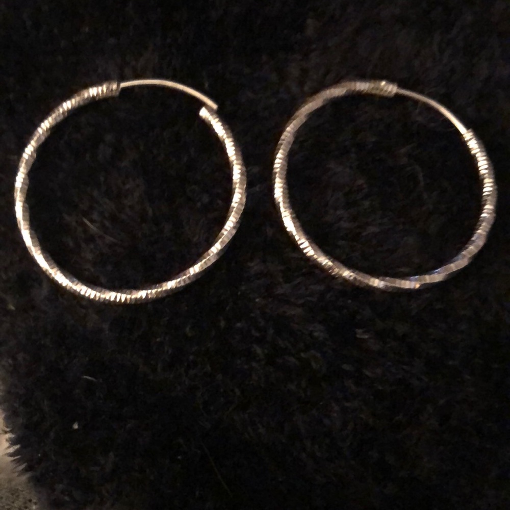 Sliver plated hoops